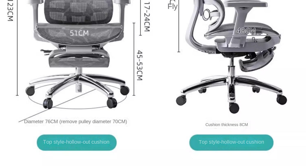 UVR Office Chair Ergonomic Design Armchair Recliner Chair Sedentary Comfort Breathable Mesh Staff Chair Game Athletics Chair