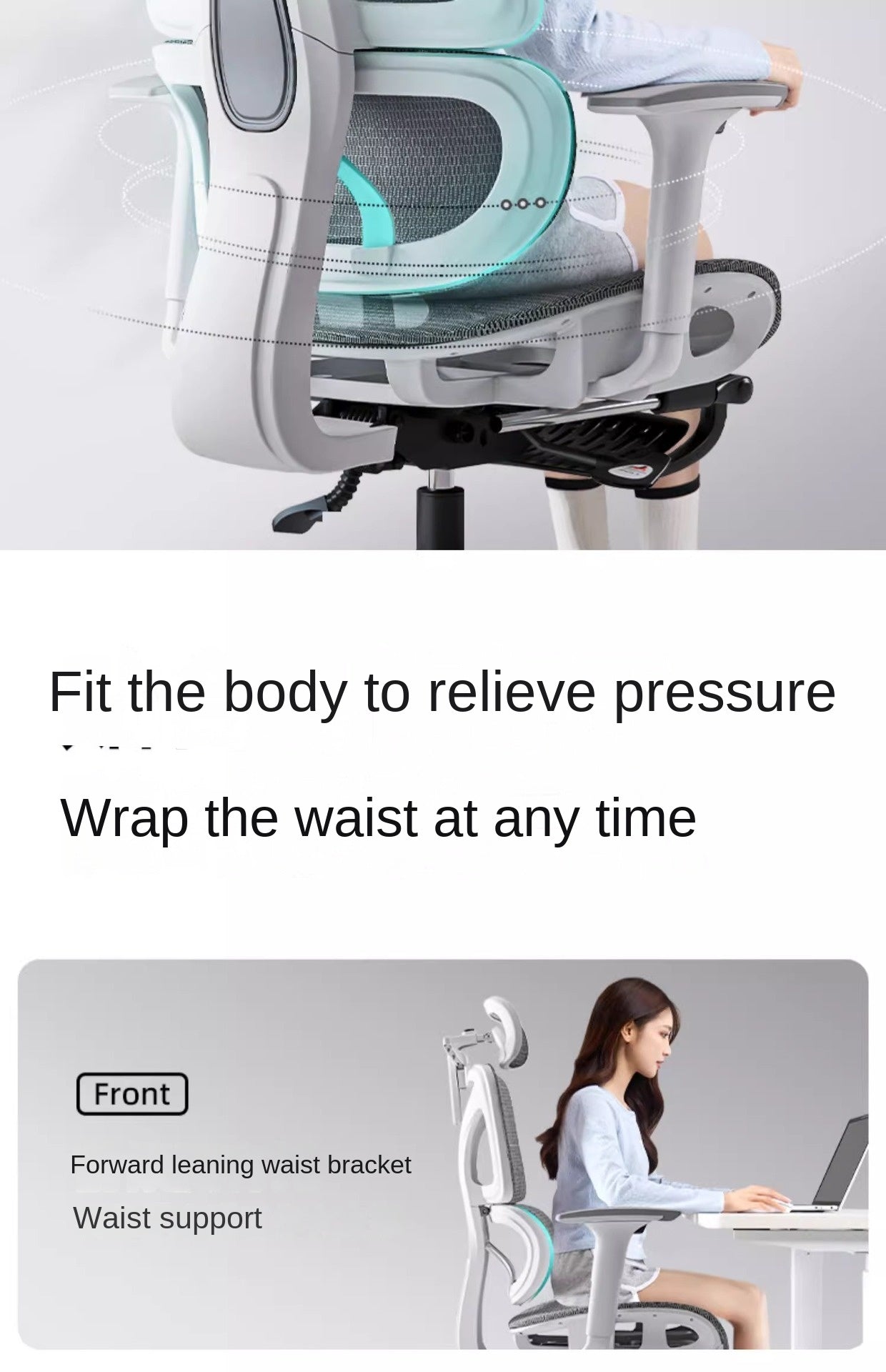UVR Office Chair Ergonomic Design Armchair Recliner Chair Sedentary Comfort Breathable Mesh Staff Chair Game Athletics Chair