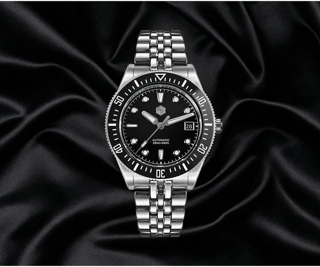 San Martin 37.5mm 40mm Classic Simple Dial Men Diver Watch Miyota 9015 Luxury Automatic Mechanical Watch Waterproof 200m SN0148