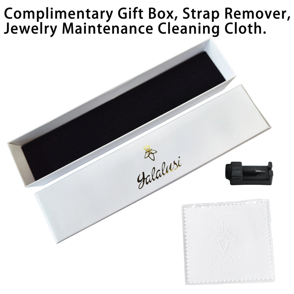YaLaLuSi Brand Women’s Quartz Water-Resistant Watch: A Luxurious and Elegant Bracelet-Style Timepiece and Gift reloj mujer