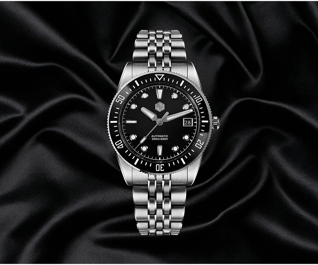 San Martin 37.5mm 40mm Classic Simple Dial Men Diver Watch Miyota 9015 Luxury Automatic Mechanical Watch Waterproof 200m SN0148