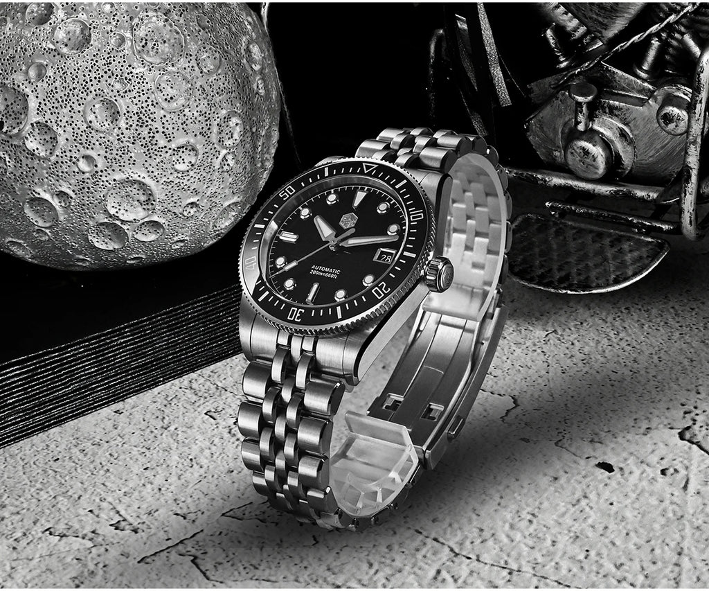 San Martin 37.5mm 40mm Classic Simple Dial Men Diver Watch Miyota 9015 Luxury Automatic Mechanical Watch Waterproof 200m SN0148