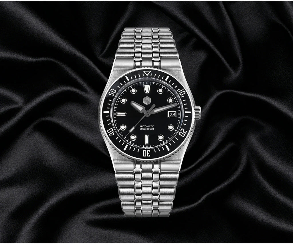 San Martin 37.5mm 40mm Classic Simple Dial Men Diver Watch Miyota 9015 Luxury Automatic Mechanical Watch Waterproof 200m SN0148