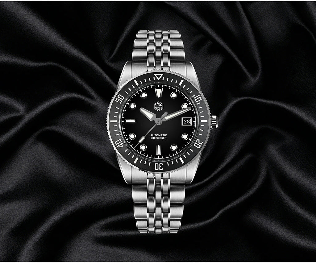 San Martin 37.5mm 40mm Classic Simple Dial Men Diver Watch Miyota 9015 Luxury Automatic Mechanical Watch Waterproof 200m SN0148