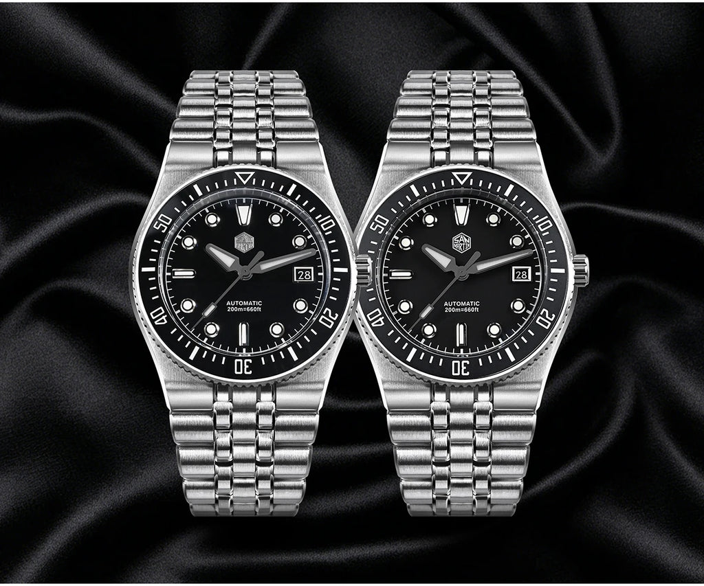 San Martin 37.5mm 40mm Classic Simple Dial Men Diver Watch Miyota 9015 Luxury Automatic Mechanical Watch Waterproof 200m SN0148