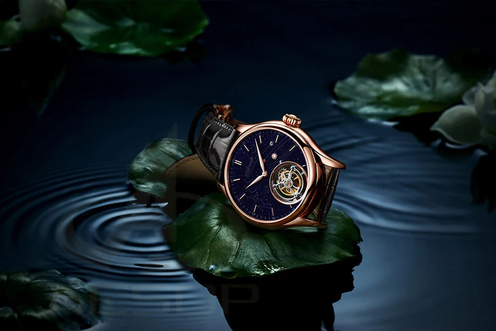 AESOP 7025 Flying Tourbillon Movement Watch Brand For Men Skeleton Mechanical Luxury Watches Wterproof Wristwatches Sapphire