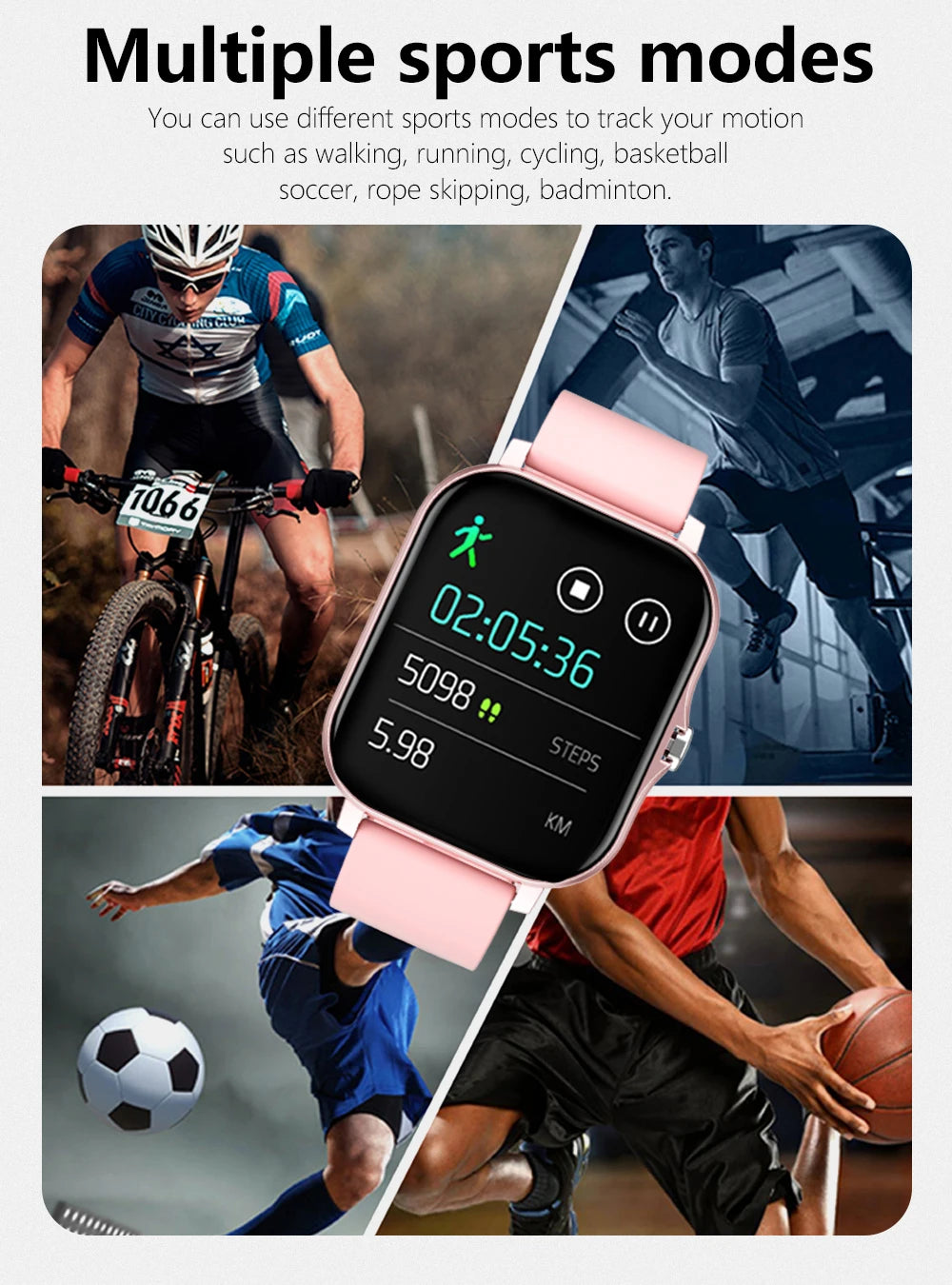 2025 Men Smart Watch Fitness Clock Sports Heart Monitor Smartwatch Bluetooth Call Music Playback 1.83'' Wrist Watches for Women