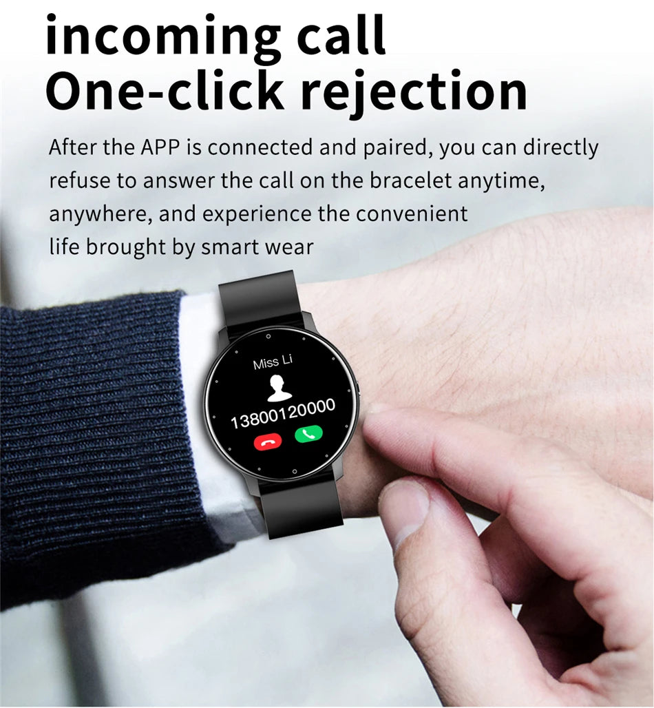 2025 Smartwatch Full Touch Screen Watches Sport Fitness Tracker IP68 Waterproof BT Call Smart Watch for Man Woman Android Phones