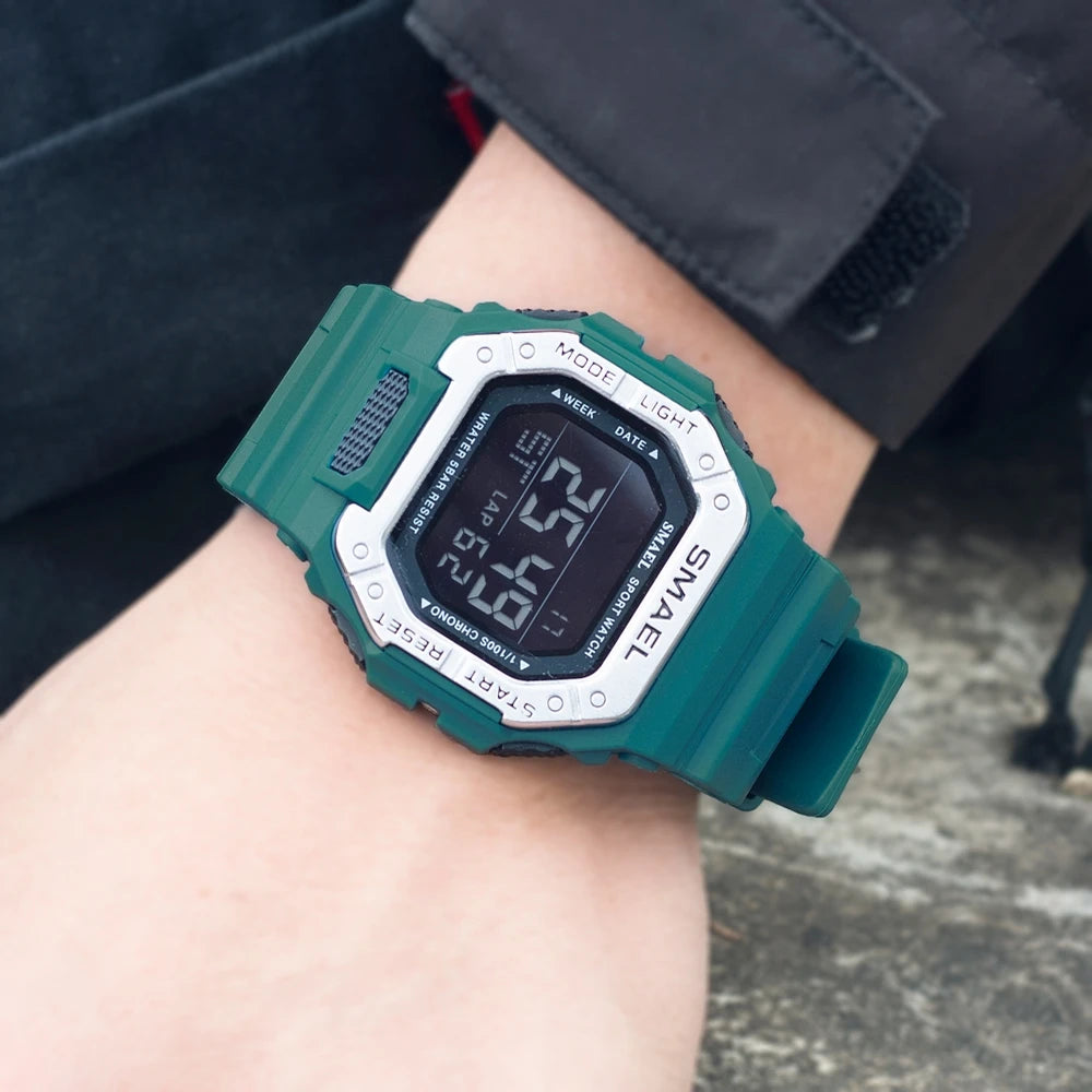 Relogio SMAEL Men Multifunctional Digital Sport Watch Count Down Male Army Military Clock LED WristWatches Fashion Male Relógios
