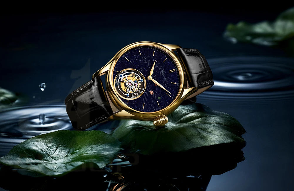 AESOP 7025 Flying Tourbillon Movement Watch Brand For Men Skeleton Mechanical Luxury Watches Wterproof Wristwatches Sapphire