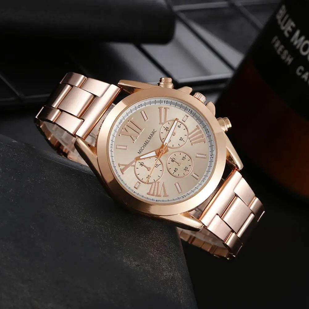 Gold Silver Stainless Steel Fashion Women Watches New Brand 2025 Luxury Ladies Wristwatches Rome Female Quartz Watch Gifts Clock