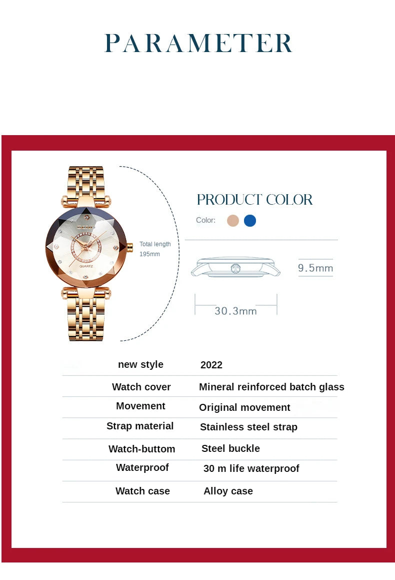 Luxury Brand Fashion Women Watches For Ladies Quartz Relogio Feminino Female Montre Reloj Mujer Zegarek Damski Dropshipping