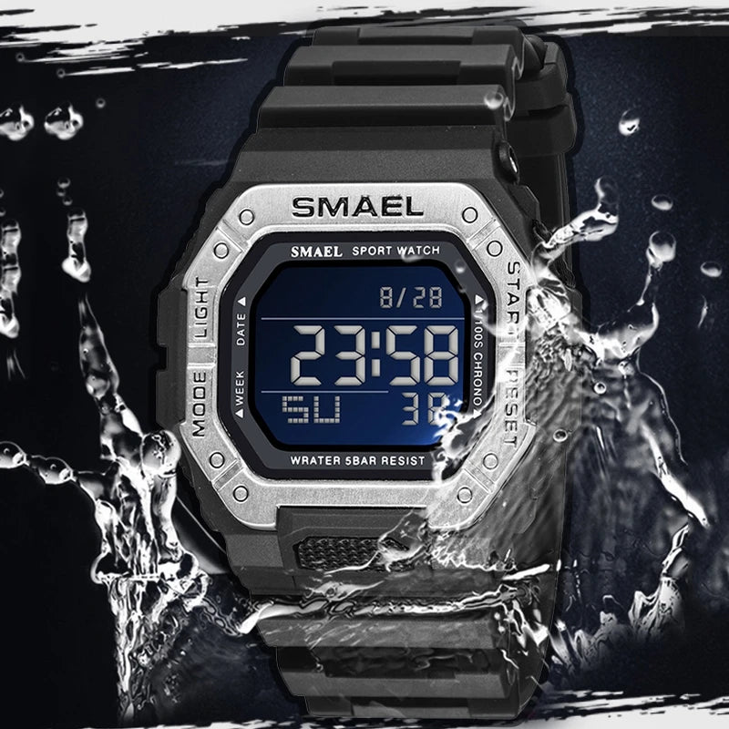 Relogio SMAEL Men Multifunctional Digital Sport Watch Count Down Male Army Military Clock LED WristWatches Fashion Male Relógios