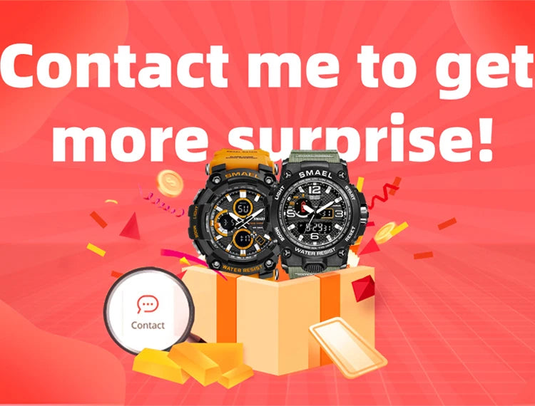 Quartz Watches Sports SMAEL Brand Male Clock Alarm 50M Waterproof Stopwatch LED Back Light Wristwatches 8047 Men Watch Sport