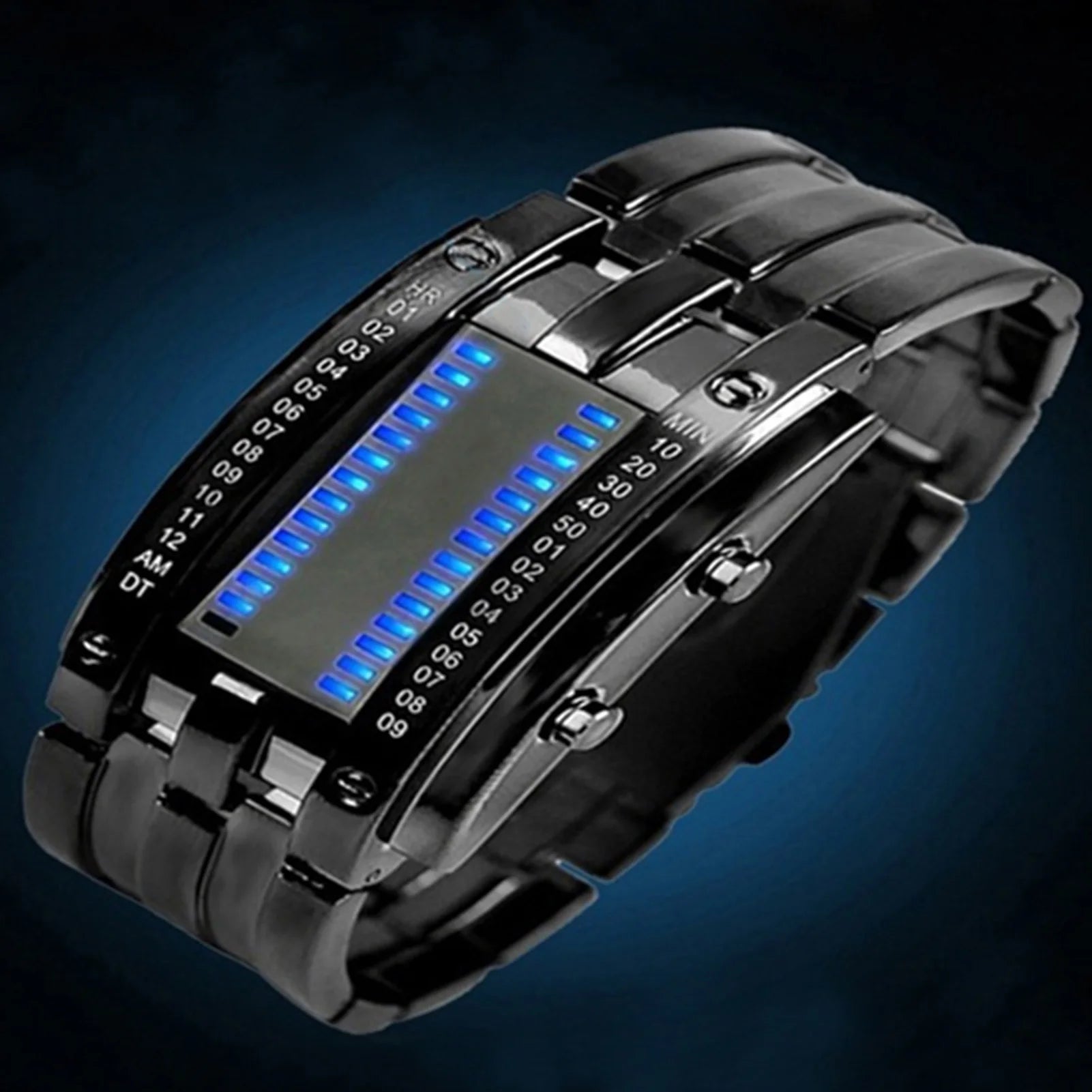 Fashion Couple Watch Men Women Luxury Watch Lovers Stainless Steel Clock LED Date Bracelet Watch Binary Wristwatch Sport Watches