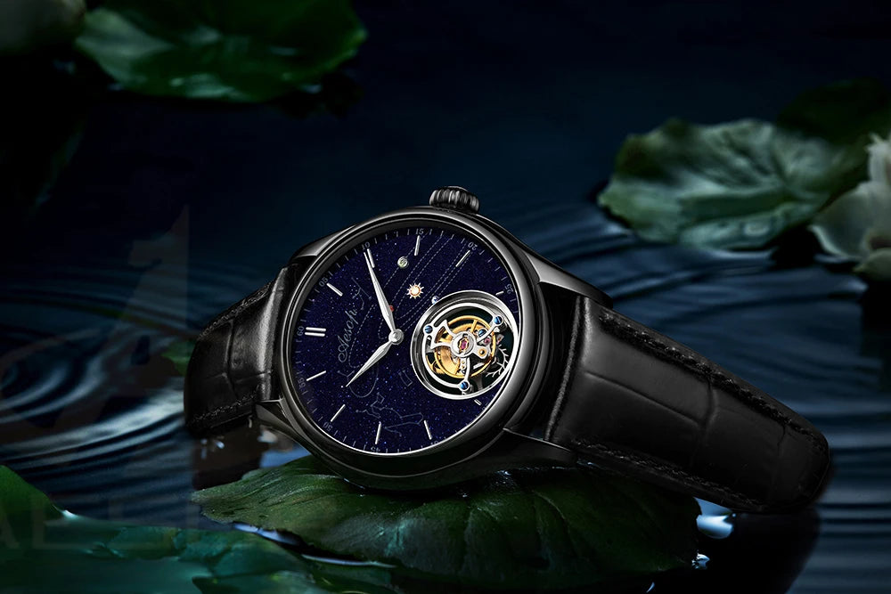 AESOP 7025 Flying Tourbillon Movement Watch Brand For Men Skeleton Mechanical Luxury Watches Wterproof Wristwatches Sapphire