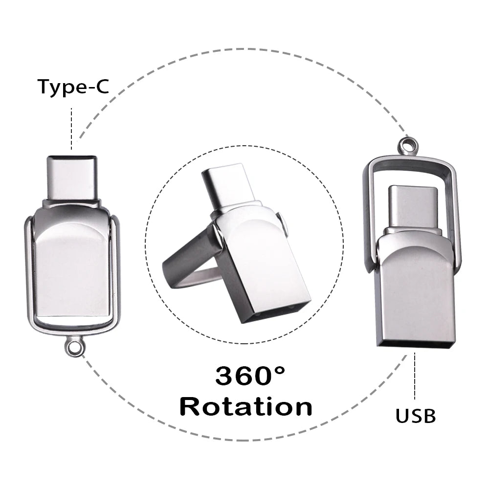 NEW Mini 64GB 128GB Type C Ultra Dual USB Flash Drive Memory Stick Thumb Pen Drive Creative Gifts for Business USB Flash Drives