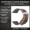 Luxury Handmade Watch Band Genuine Cow Leather Watch Strap With Butterfly Buckle Bracelet For Hamilton SEIKO Citizen Watchbands