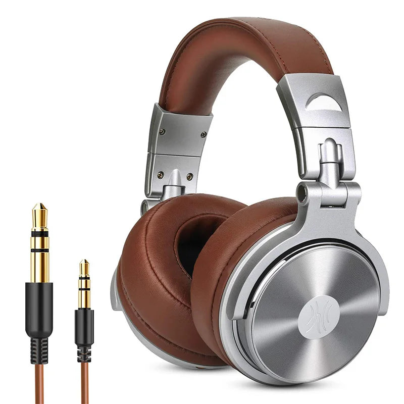 Oneodio Wired HiFi Headphones Professional Studio DJ Headphones With Mic Over Ear Hi-Res Headset Monitoring For AMP Guitar Phone