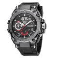 Quartz Watch For Men SMAEL Wristwatches Watcholorful Red Bracelet 50M Waterproof Alarm Clock Analog Digitals 8060 Sport Watches