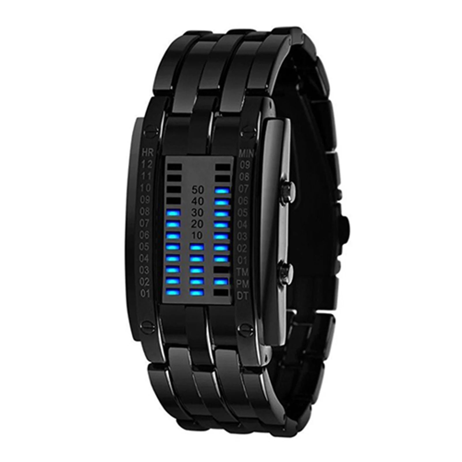 Fashion Couple Watch Men Women Luxury Watch Lovers Stainless Steel Clock LED Date Bracelet Watch Binary Wristwatch Sport Watches