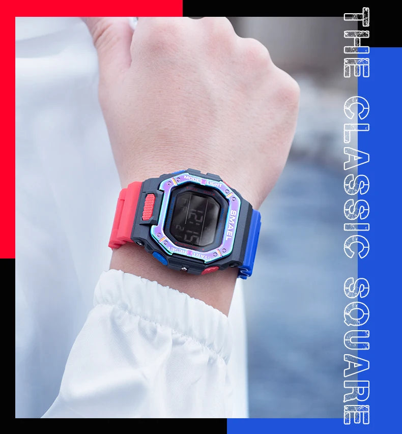 Relogio SMAEL Men Multifunctional Digital Sport Watch Count Down Male Army Military Clock LED WristWatches Fashion Male Relógios