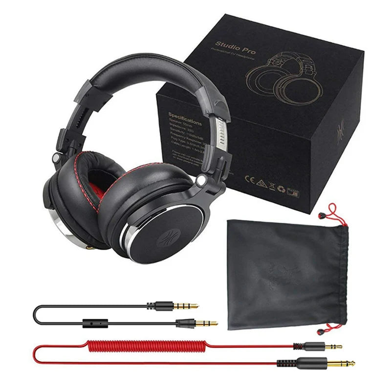 Oneodio Wired HiFi Headphones Professional Studio DJ Headphones With Mic Over Ear Hi-Res Headset Monitoring For AMP Guitar Phone