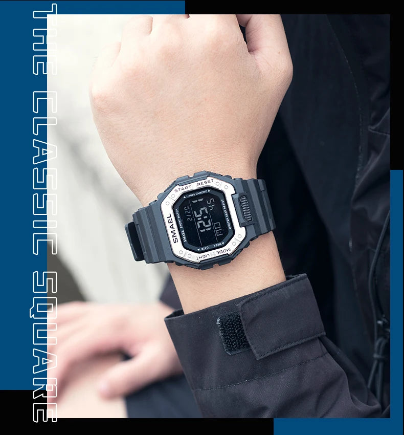 Relogio SMAEL Men Multifunctional Digital Sport Watch Count Down Male Army Military Clock LED WristWatches Fashion Male Relógios