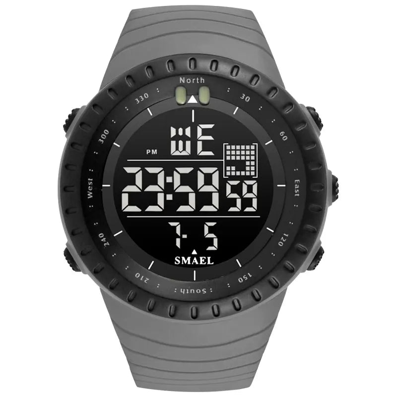 SMAEL 1237 Men's Analog Digital Dual Display Sport Watch - 50M Waterproof LED Alarm Stopwatch Chronograph Shock Resistant