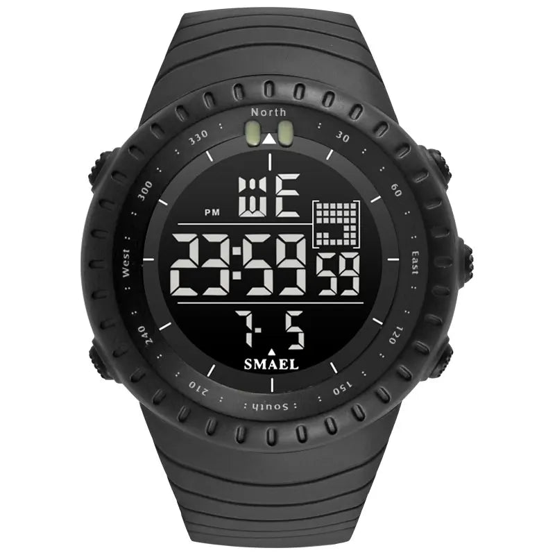 SMAEL 1237 Men's Analog Digital Dual Display Sport Watch - 50M Waterproof LED Alarm Stopwatch Chronograph Shock Resistant