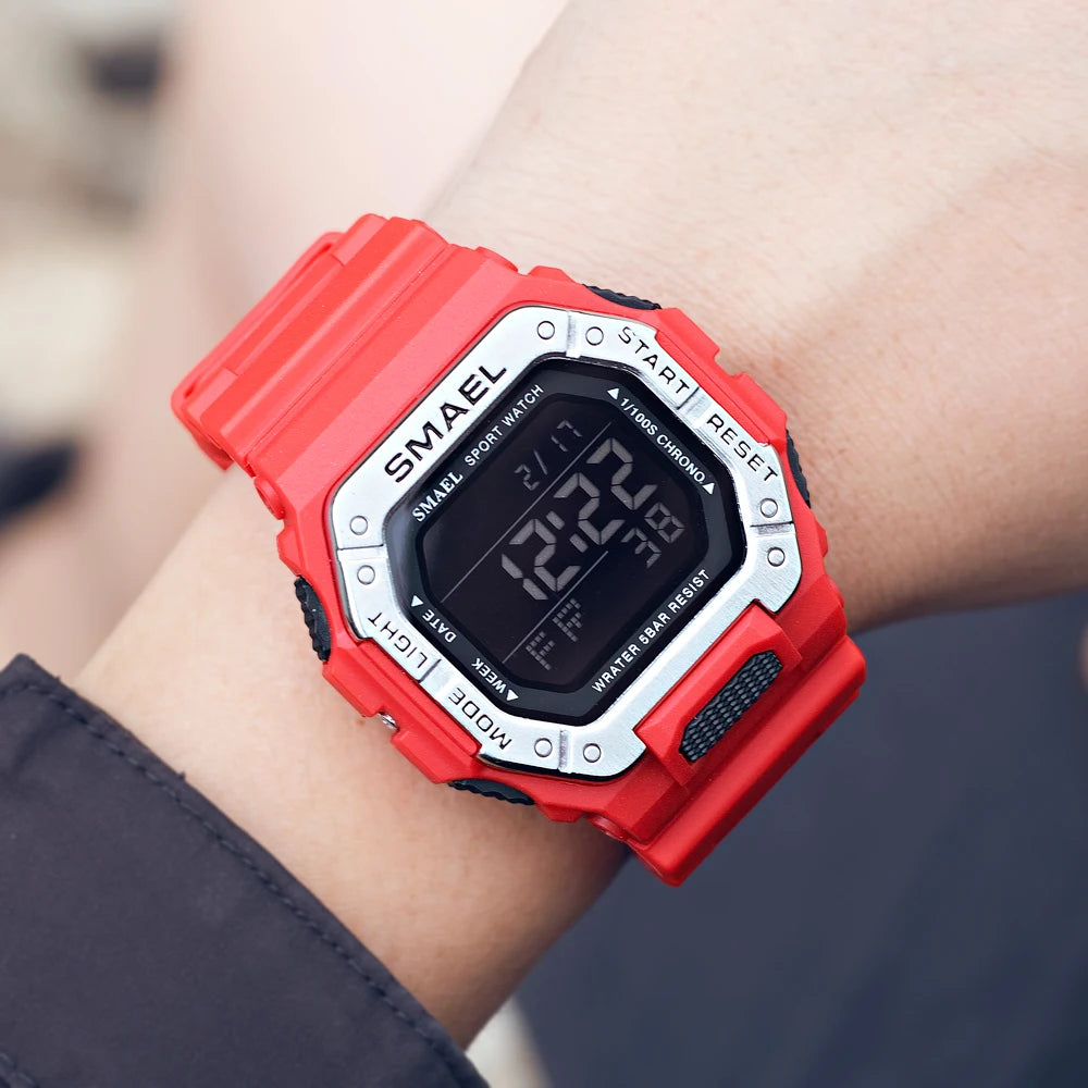 Relogio SMAEL Men Multifunctional Digital Sport Watch Count Down Male Army Military Clock LED WristWatches Fashion Male Relógios