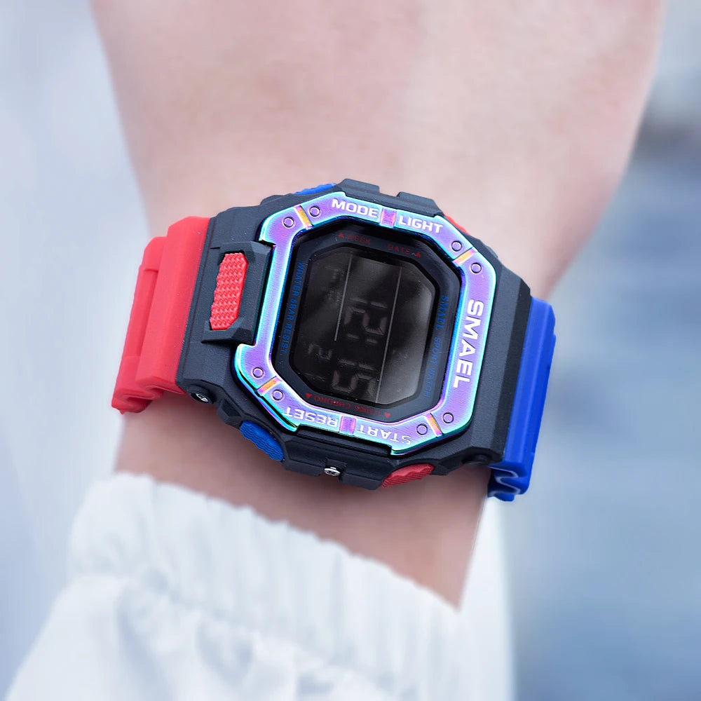 Relogio SMAEL Men Multifunctional Digital Sport Watch Count Down Male Army Military Clock LED WristWatches Fashion Male Relógios