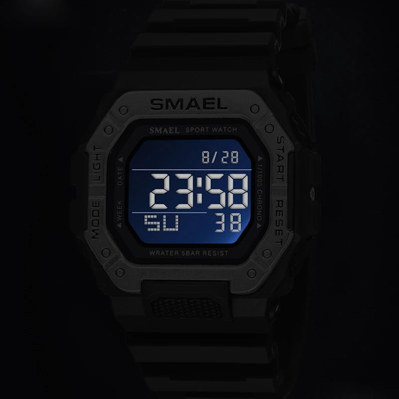 Relogio SMAEL Men Multifunctional Digital Sport Watch Count Down Male Army Military Clock LED WristWatches Fashion Male Relógios