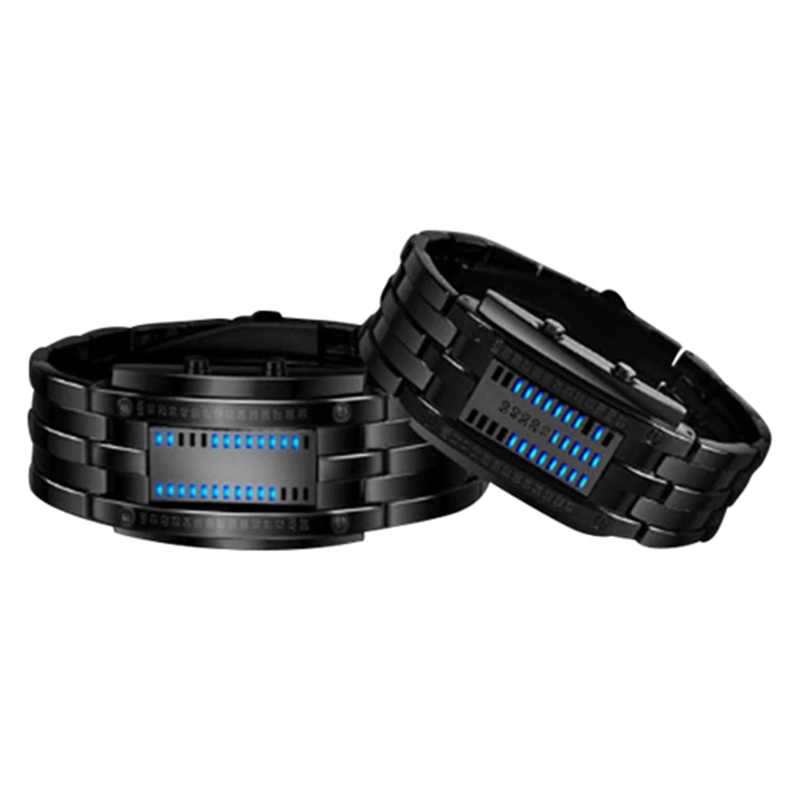 Fashion Couple Watch Men Women Luxury Watch Lovers Stainless Steel Clock LED Date Bracelet Watch Binary Wristwatch Sport Watches