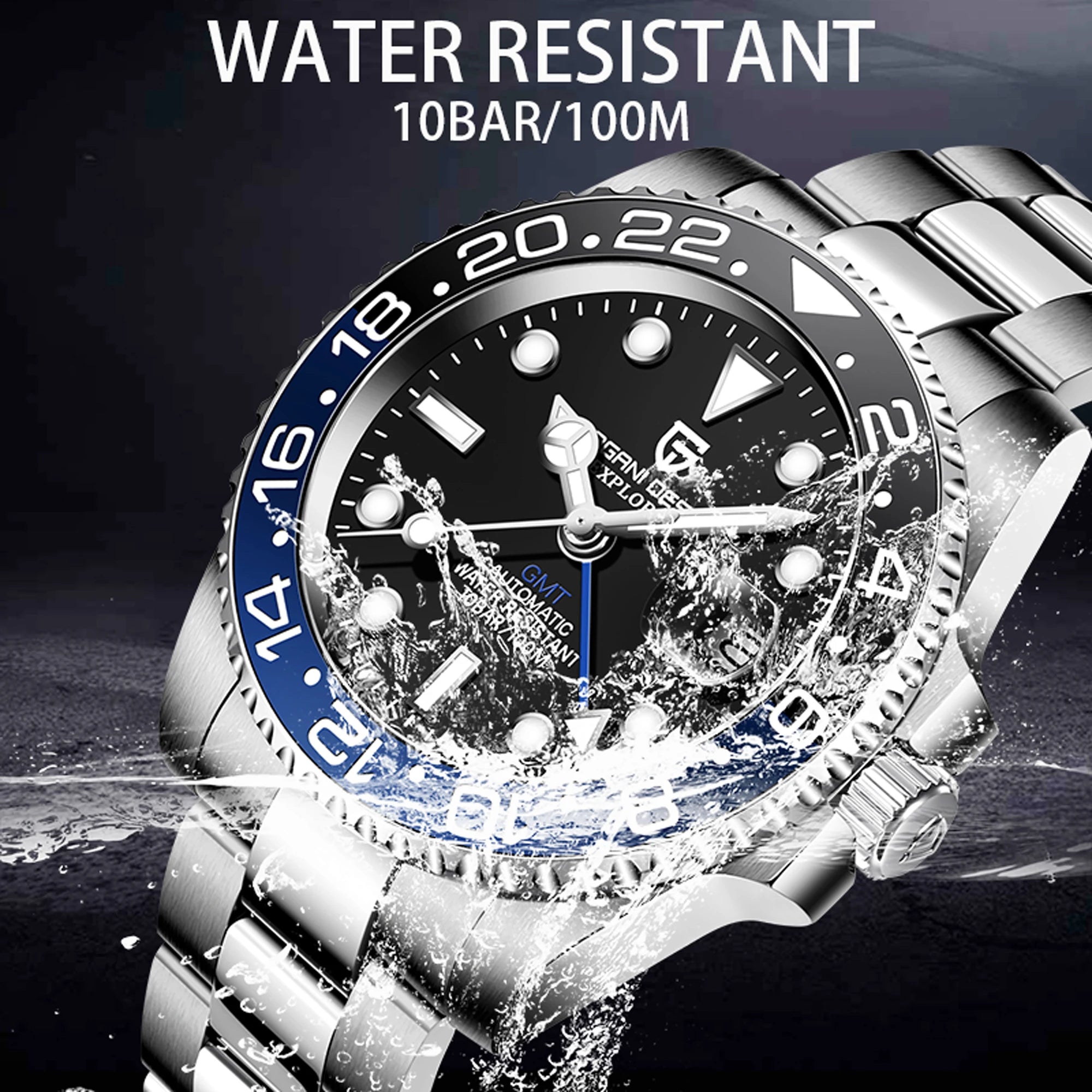 2026 New PAGANI DESIGN Luxury Men Mechanical Watches Stainless Steel GMT Watch Top Brand Sapphire Glass Men Watch reloj hombre