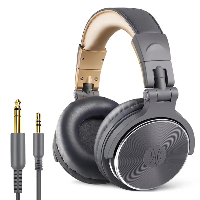 Oneodio Wired HiFi Headphones Professional Studio DJ Headphones With Mic Over Ear Hi-Res Headset Monitoring For AMP Guitar Phone