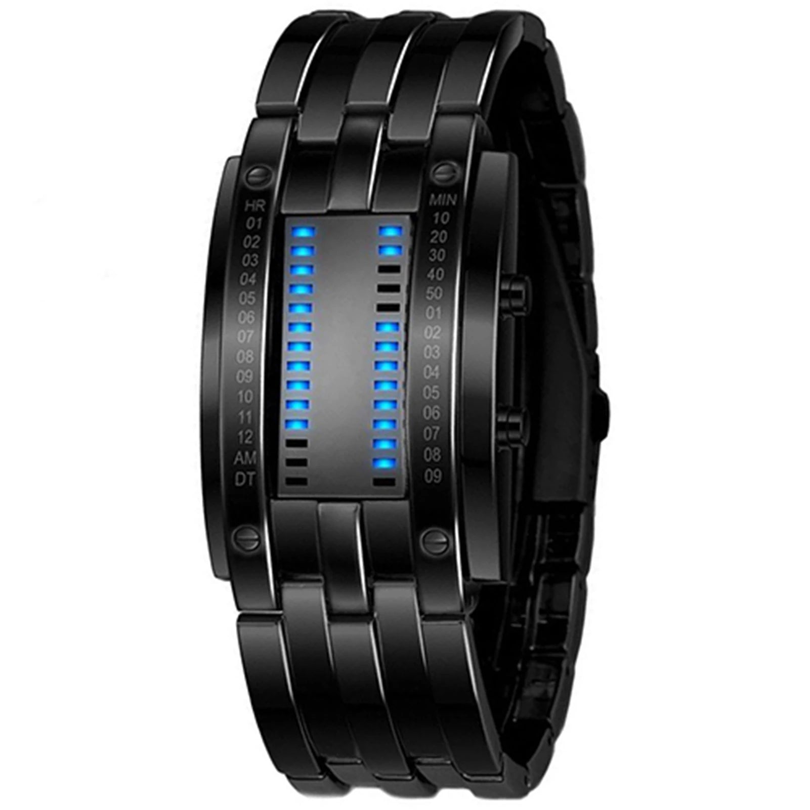Fashion Couple Watch Men Women Luxury Watch Lovers Stainless Steel Clock LED Date Bracelet Watch Binary Wristwatch Sport Watches