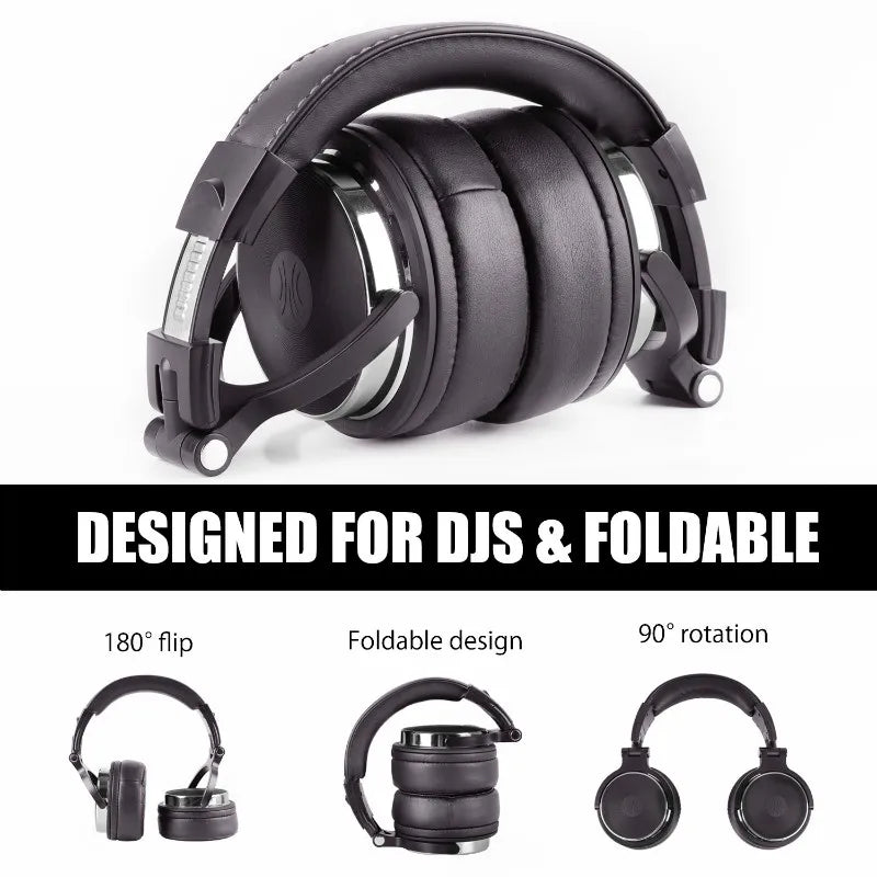 Oneodio Wired HiFi Headphones Professional Studio DJ Headphones With Mic Over Ear Hi-Res Headset Monitoring For AMP Guitar Phone