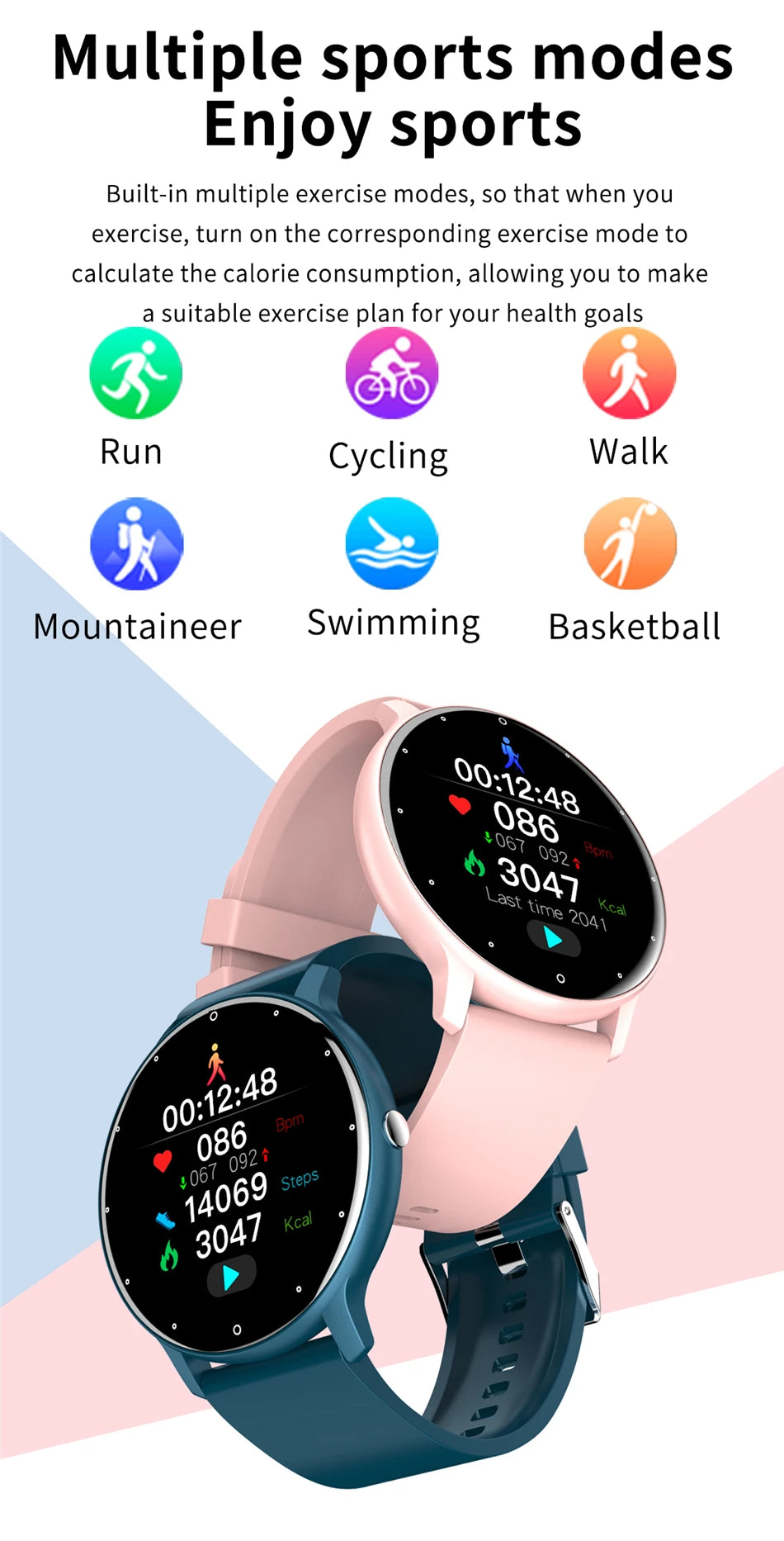 2025 Smartwatch Full Touch Screen Watches Sport Fitness Tracker IP68 Waterproof BT Call Smart Watch for Man Woman Android Phones