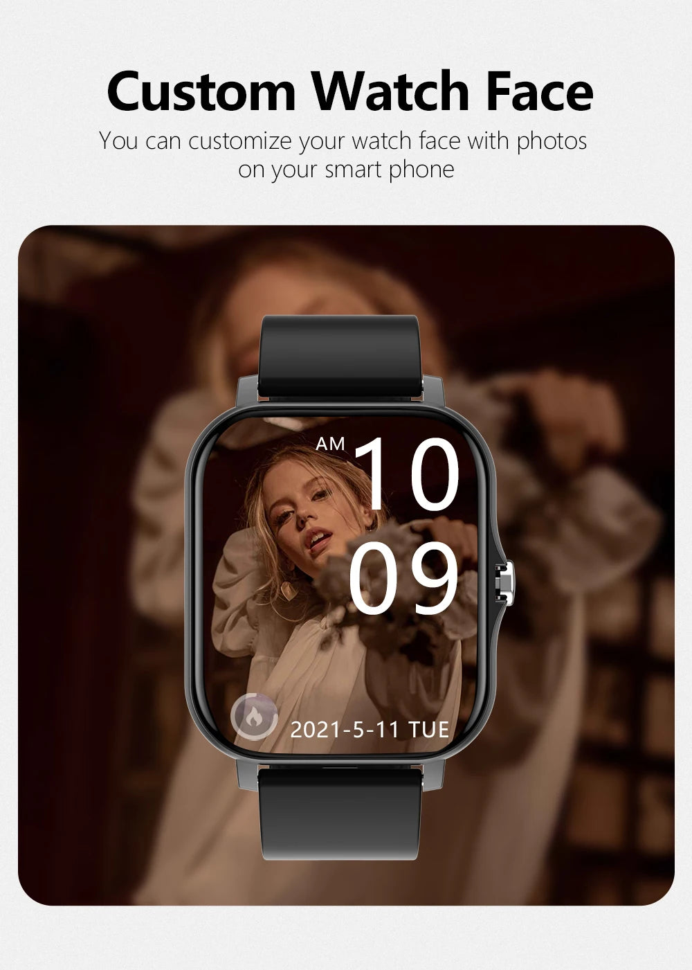 2025 Men Smart Watch Fitness Clock Sports Heart Monitor Smartwatch Bluetooth Call Music Playback 1.83'' Wrist Watches for Women
