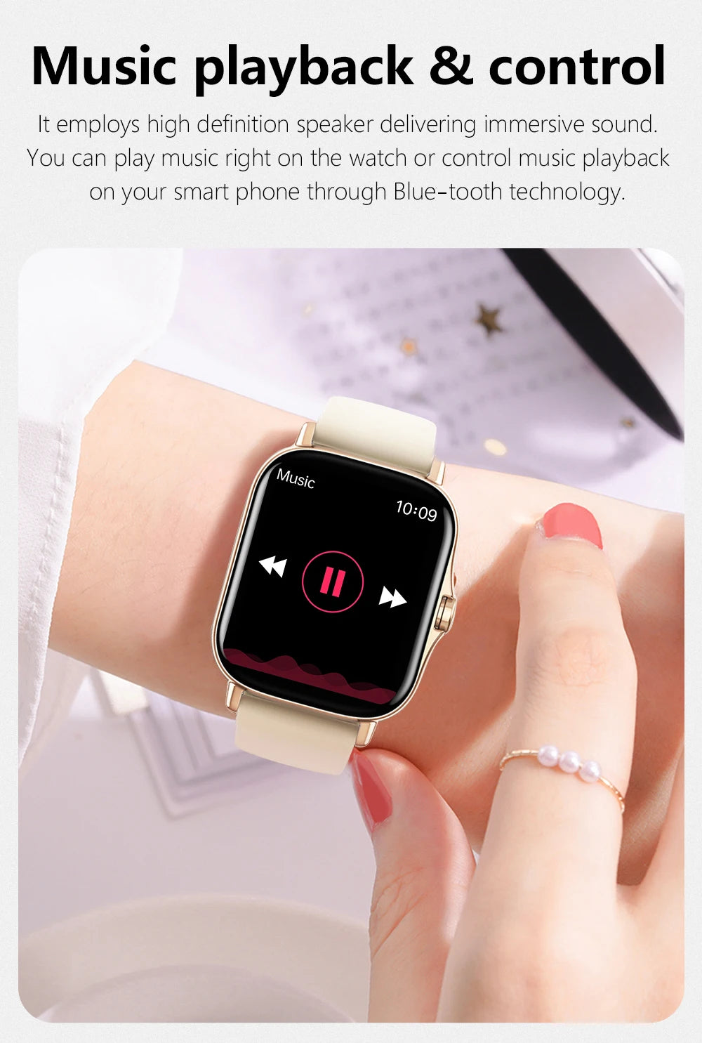 2025 Men Smart Watch Fitness Clock Sports Heart Monitor Smartwatch Bluetooth Call Music Playback 1.83'' Wrist Watches for Women