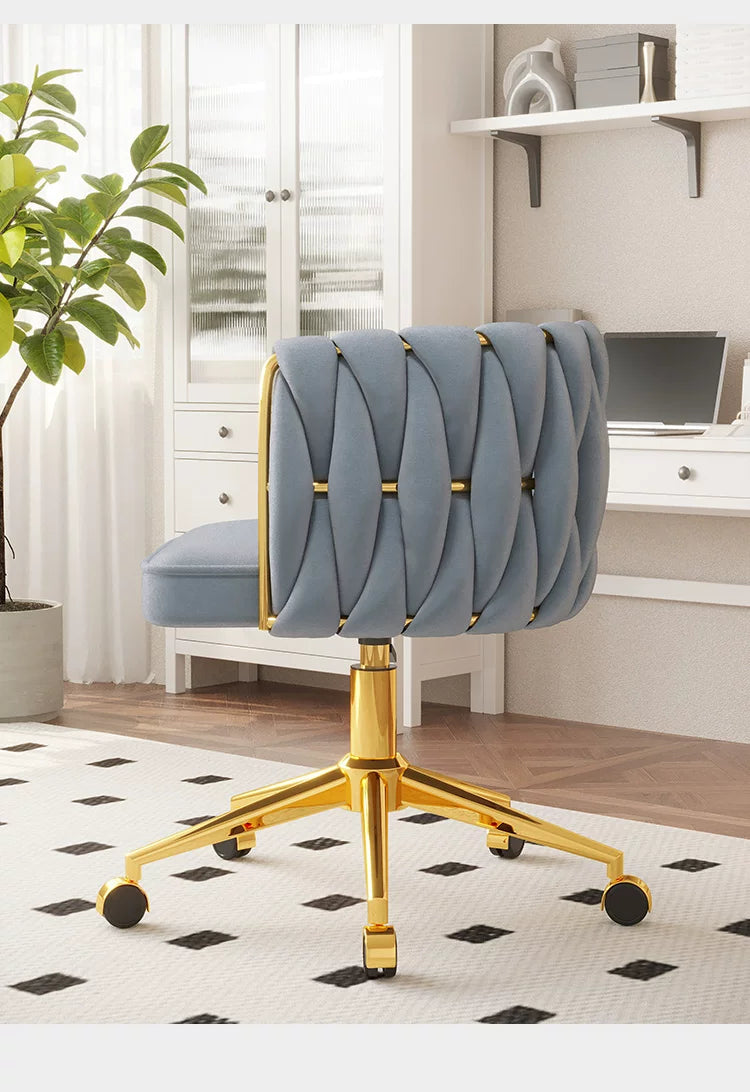 UVRLiving Room Chair Home Bedroom Girls Dresser Makeup Chair Computer Office Chair  Light Luxury Lift Swivel Backrest Chair