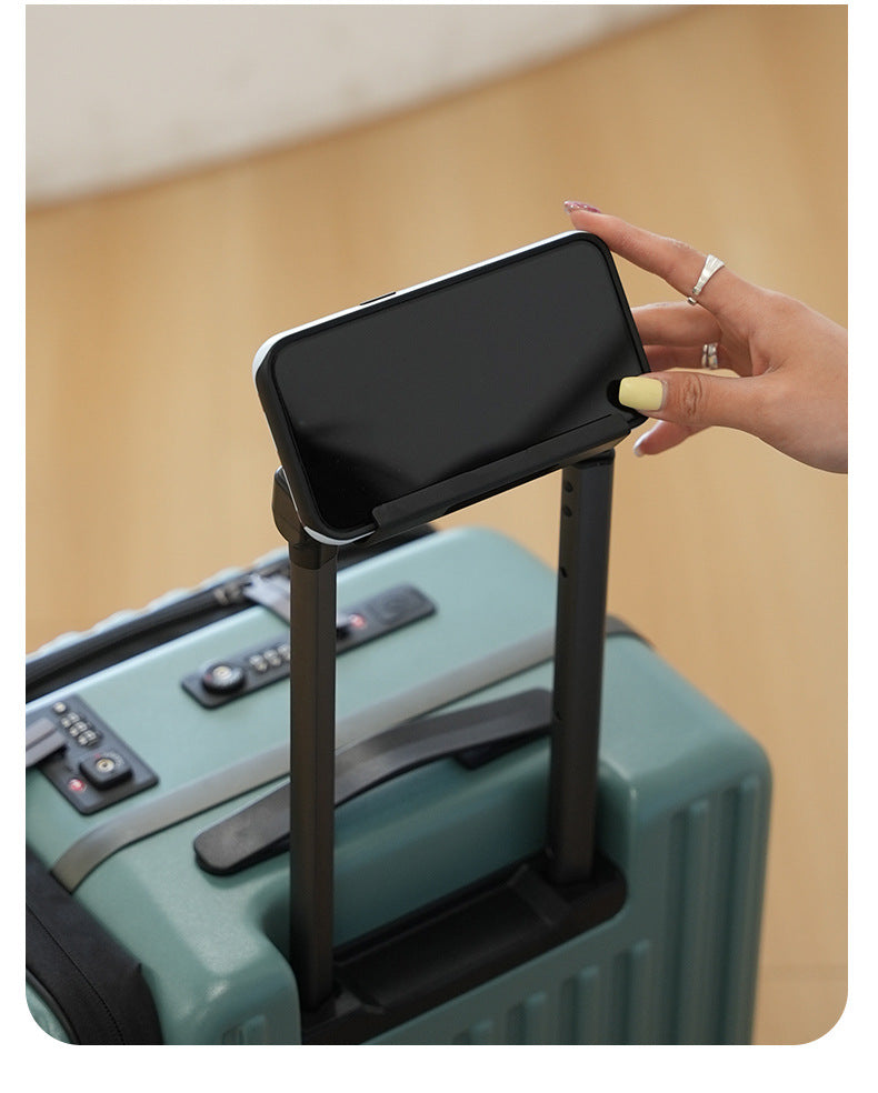 KLQDZMS Carry-on Suitcase Front Opening Laptop Boarding Case 20 Inch USB Charging Trolley Case Password Box Cabin Luggage
