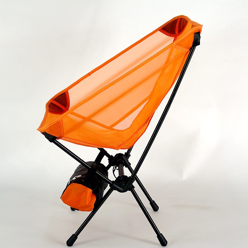 Portable Folding Moon Chair With Storage Bag Travel Beach Camping Picnic Fishing Seat For Backyard Garden Outdoor BBQ Hiking