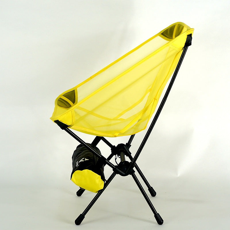 Portable Folding Moon Chair With Storage Bag Travel Beach Camping Picnic Fishing Seat For Backyard Garden Outdoor BBQ Hiking