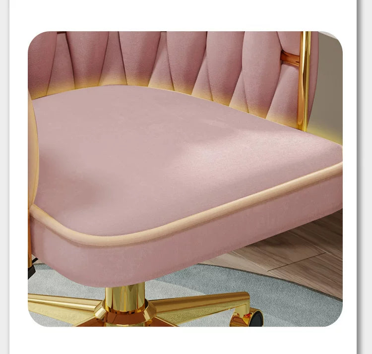 UVRLiving Room Chair Home Bedroom Girls Dresser Makeup Chair Computer Office Chair  Light Luxury Lift Swivel Backrest Chair