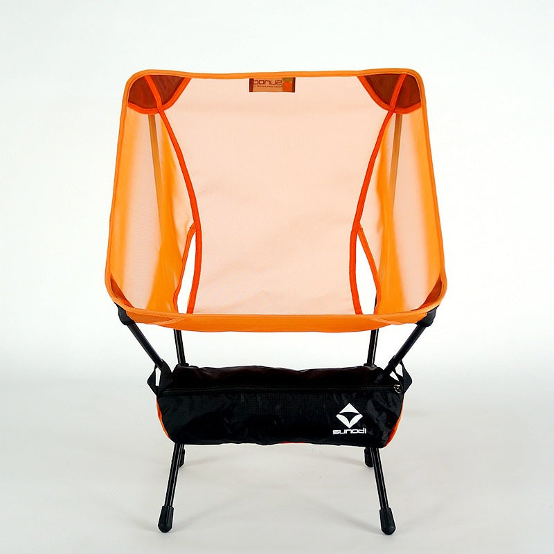 Portable Folding Moon Chair With Storage Bag Travel Beach Camping Picnic Fishing Seat For Backyard Garden Outdoor BBQ Hiking