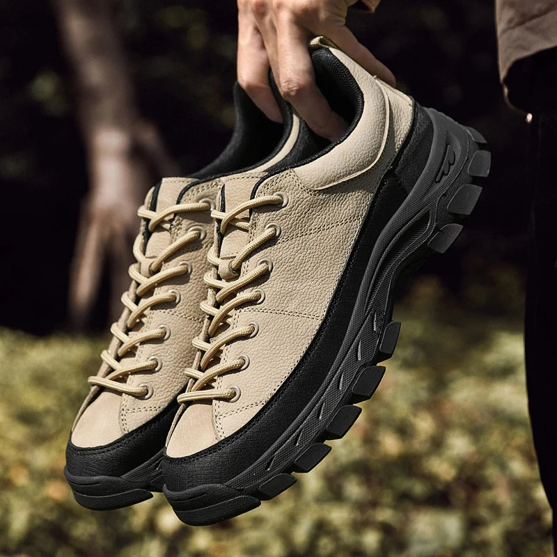 Genuine Leather Mens Sneakers Luxury Handmade Casual Shoes Fashion Designer Outdoor Walking Shoes New Male Skateboard Footwear