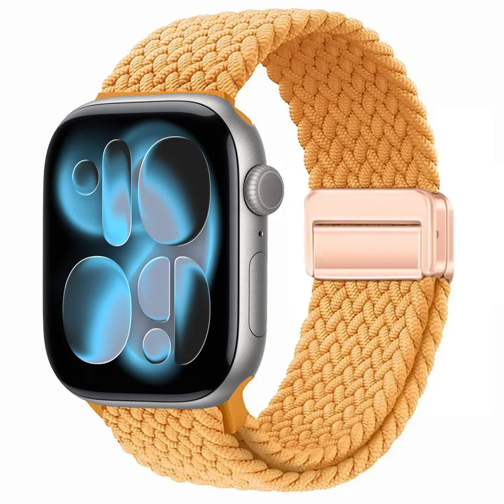 Nylon Loop Strap for Apple Watch 11 10 9 8 7 46mm 42mm 45mm 41mm Ultra 3 2 1 49mm Magnetic Braided  IWatch 6 5 4 SE3 Accessories