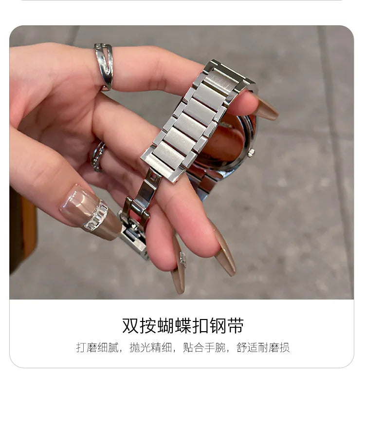 High Quality Women's Watch Minimalist Small Square Plate Bracelet Women's Watch Brown Quartz Waterproof Clock for Wife's Gift